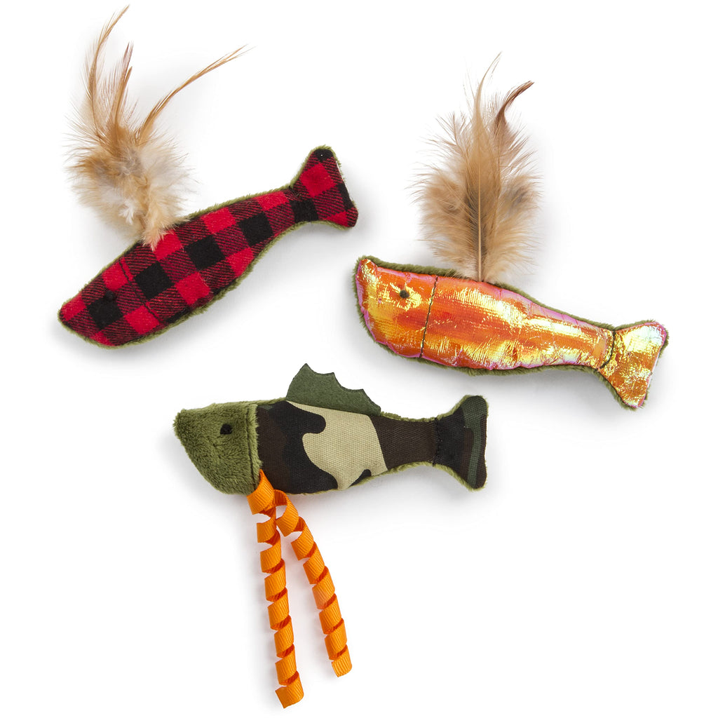 SmartyKat Crinkle Fish Catnip Toys for Cats & Kittens, Stimulating, Fun & Engaging Play - Multiple Styles Fish Friends Set, 3-Set - PawsPlanet Australia