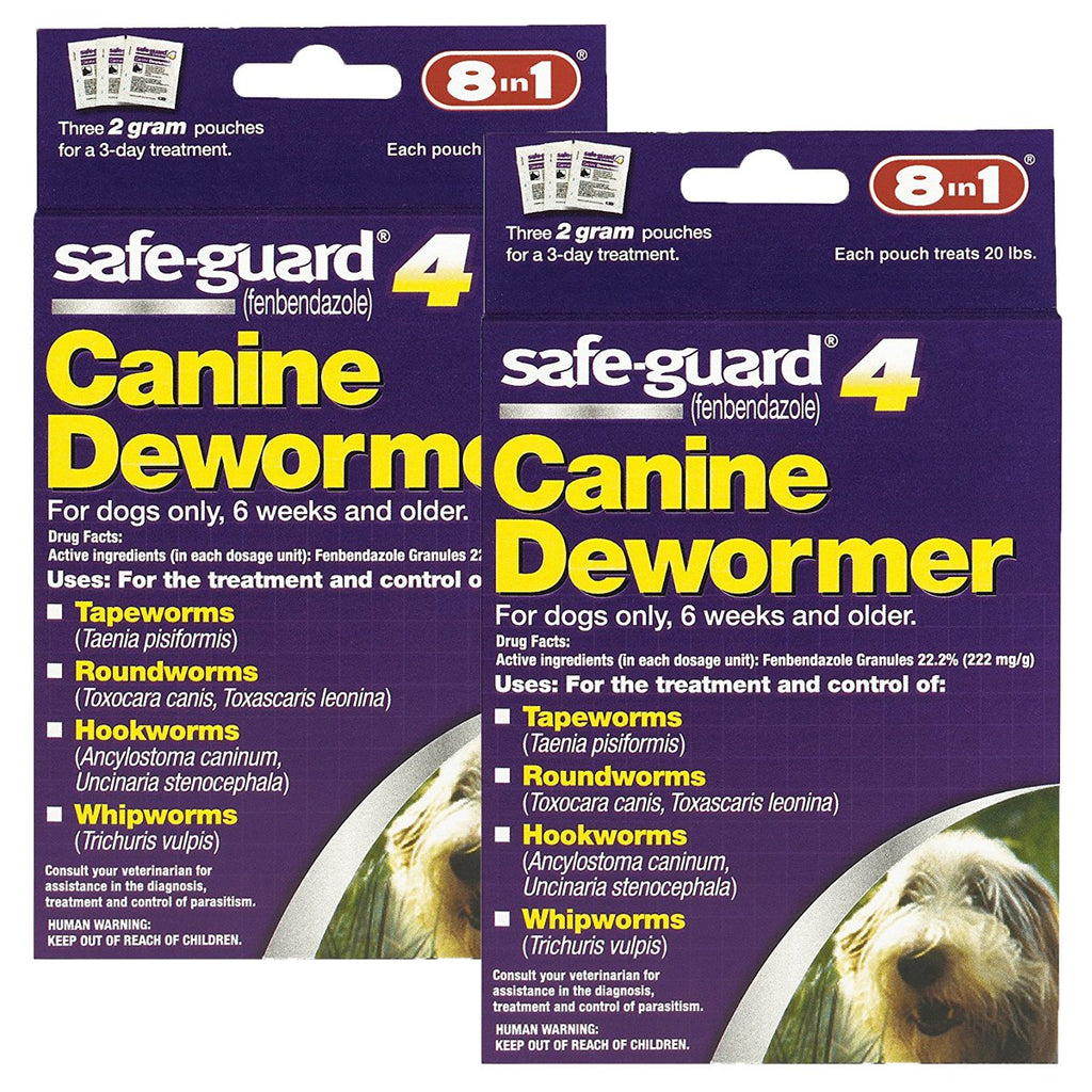 Excel 8 in 1 Safe Guard Canine Dewormer for Medium Dogs, 2-Gram (3 Pouches per Pack) - PawsPlanet Australia