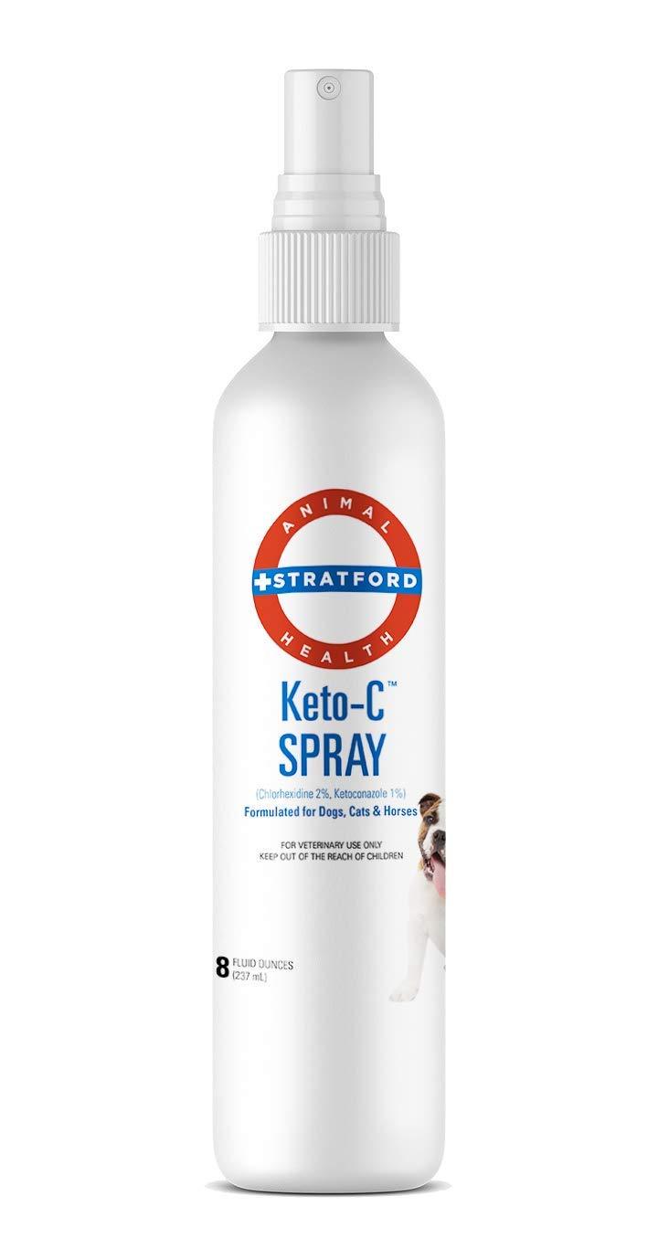 Stratford Keto-C Antiseptic Spray Chlorhexidine with Ketoconazole (Antibacterial & Antifungal) for Dogs, Cats, and Horses, Cucumber Melon 8 oz. - PawsPlanet Australia