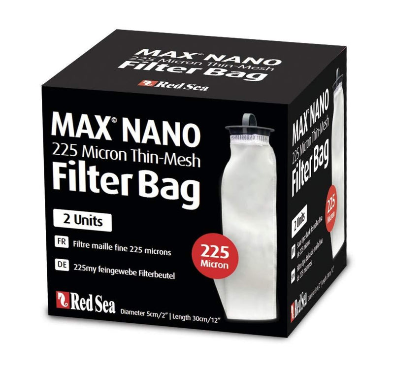 [Australia] - Red Sea Max Nano Replacement 225 Micron Thin-Mesh Filter Bag, 2 Pack (730773405800) 