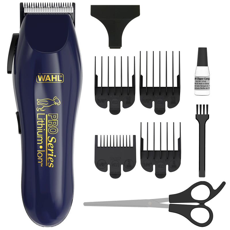 Wahl Dog Clippers, Pro Series Lithium Dog Grooming Kit, For Wiry, Smooth, Long, Silky and Short coats, Low Noise Cordless Pet Clippers, Pets At Home, Ergonomic and Light - PawsPlanet Australia