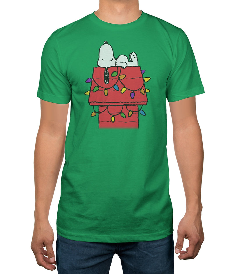 [Australia] - Peanuts Snoopy Holiday Christmas Adult T-Shirt Medium Green 