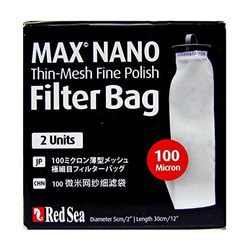 [Australia] - Red Sea Max Nano Replacement 100 Micron Thin-Mesh Fine Polish Filter Bag, 2 Pack (Red Sea Part # 40581) 