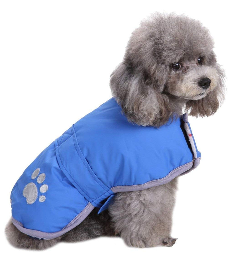 Queenmore Cold Weather Dog Coats Loft Reversible Winter Fleece Dog Vest Waterproof Pet Jacket Available in Extra Small, Small, Medium, Large Extra Large Sizes X-Small Blue - PawsPlanet Australia
