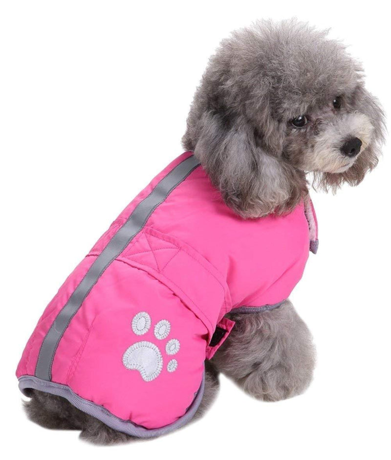 Queenmore Cold Weather Dog Coats Loft Reversible Winter Fleece Dog Vest Waterproof Pet Jacket Available in Extra Small, Small, Medium, Large Extra Large Sizes XS Pink - PawsPlanet Australia