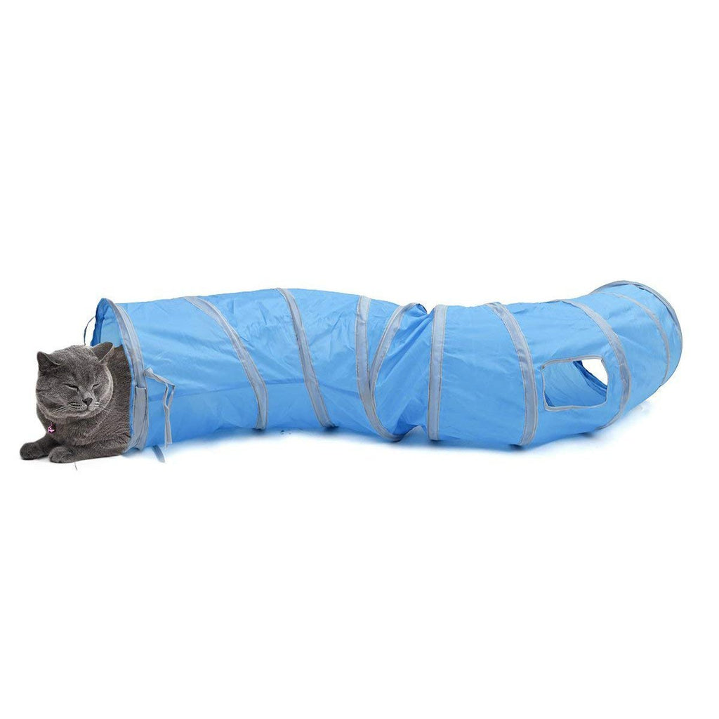 [Australia] - PAWZ Road Cat Toys Collapsible Tunnel for Rabbits, Kittens, Ferrets and Dogs Blue 