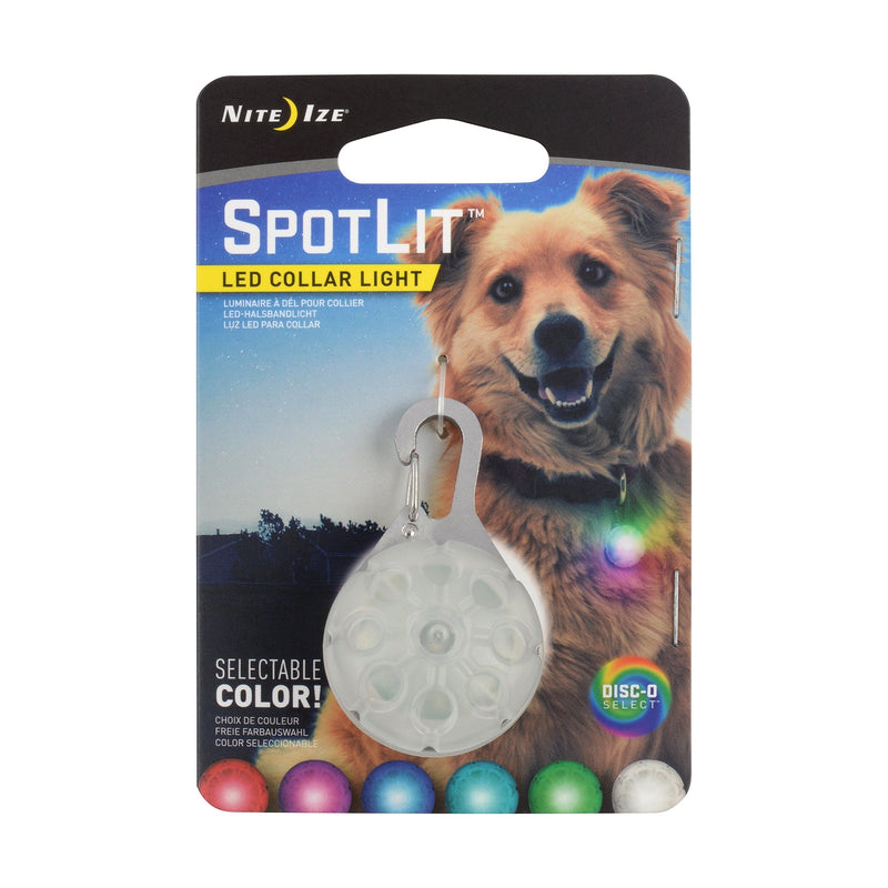 [Australia] - Nite Ize SpotLit Clip-On LED Light with Carabiner, Weather Resistant Disc-O Select New Packaging 