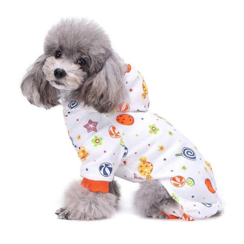 [Australia] - S-Lifeeling Dog Costumes for Indoor Outdoor Candy World Pattern Comfortable Puppy Pajamas Soft Dog Jumpsuit Shirt Best Gift 100% Cotton Coat for Medium and Small Dog S 