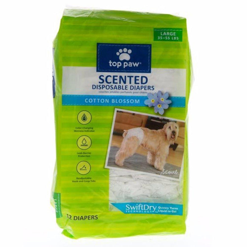 [Australia] - Top Paw Scented Disposable Dog Diapers Large 