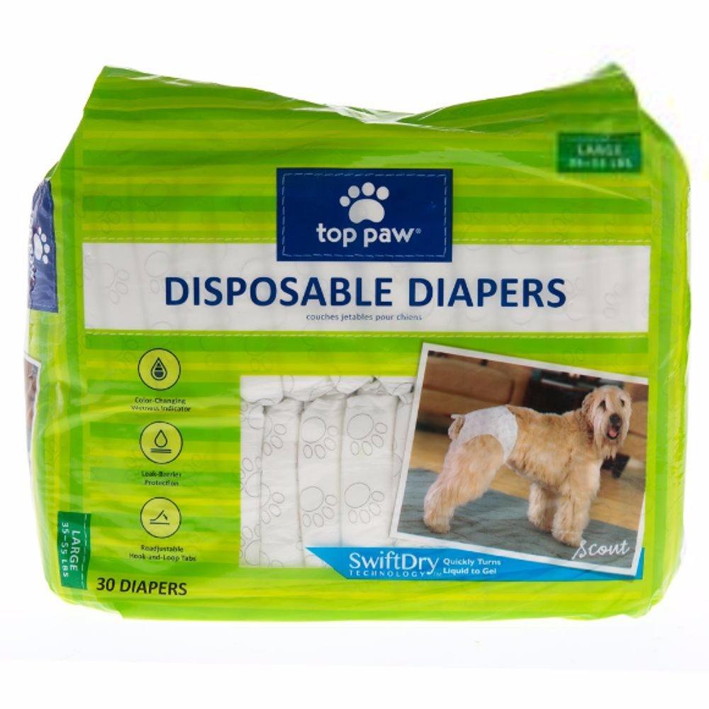 [Australia] - *Top Paw Disposable Dog Diapers - 30 Pack Large 