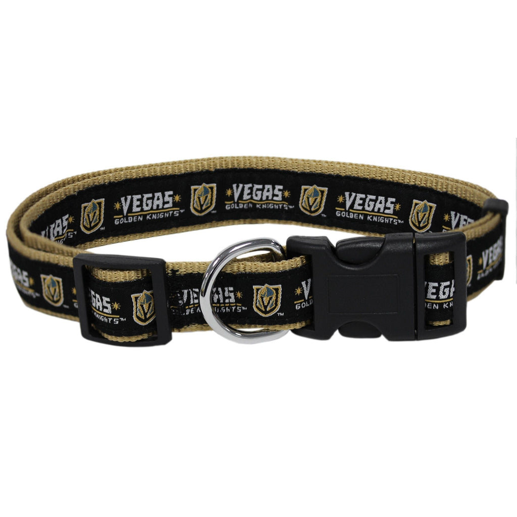 [Australia] - Pets First NHL LAS Vegas Golden Knights Collar for Dogs & Cats, Medium. - Adjustable, Cute & Stylish! The Ultimate Hockey Fan Collar! Nhl Collars Medium (12 - 18" Length x 0.62" Width) 