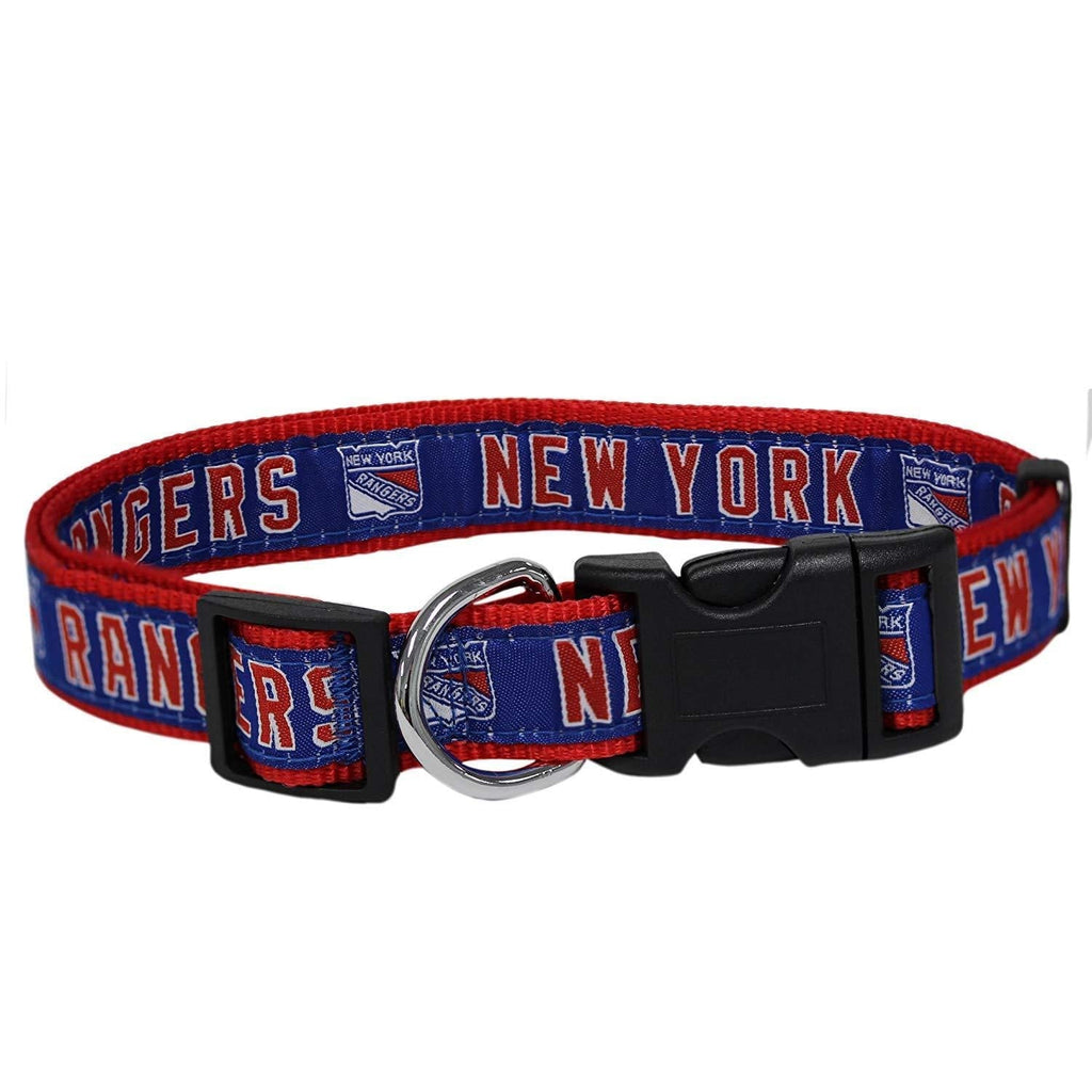 [Australia] - Pets First New York Rangers Dog Collar Large (18 - 28" Length x 1" Width) 