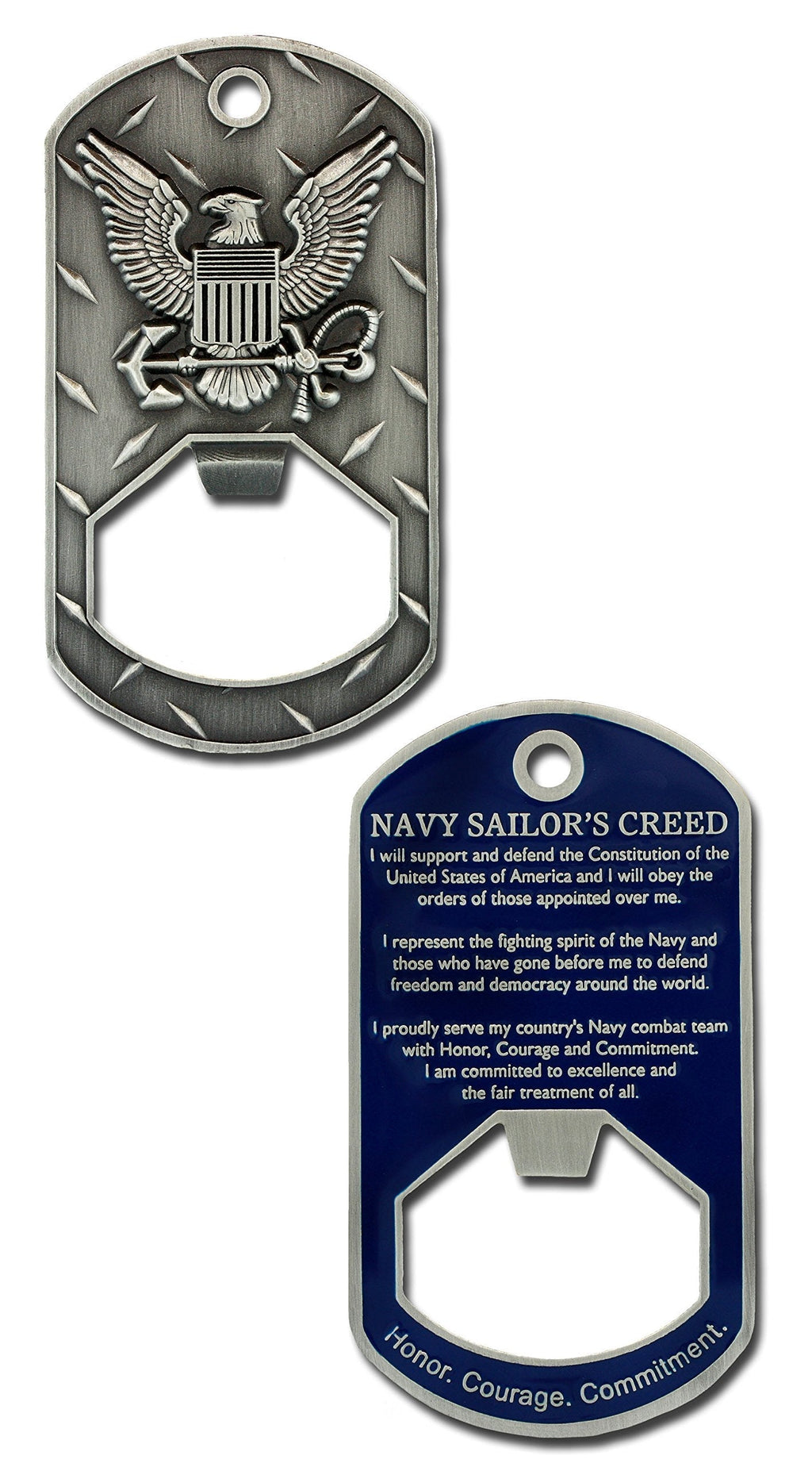 [Australia] - U.S. Navy Sailor's Creed Bottle Opener Dog Tag 