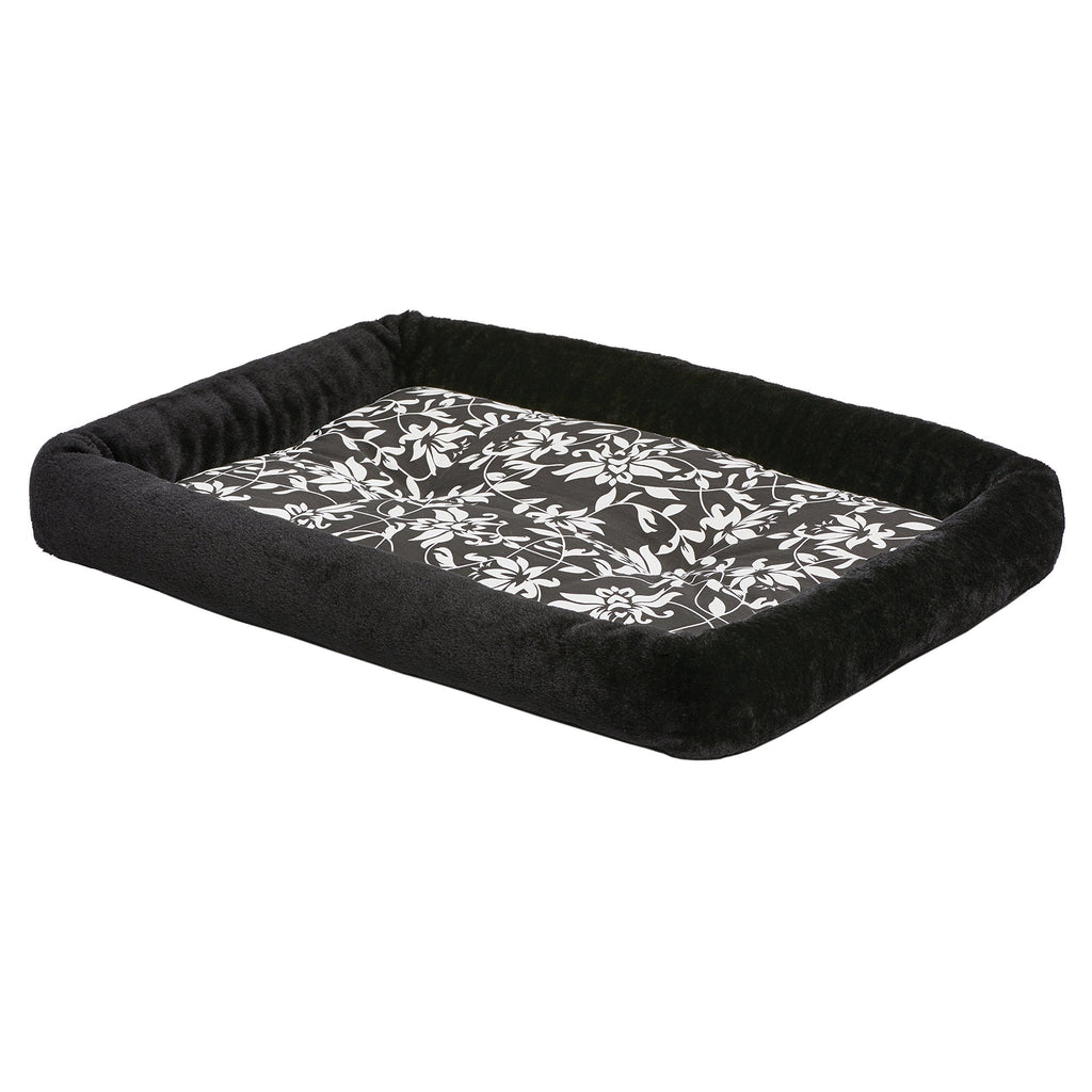 [Australia] - QuietTime Couture Sofia Bolster Dog Bed 30-Inch Dog Bed Black 