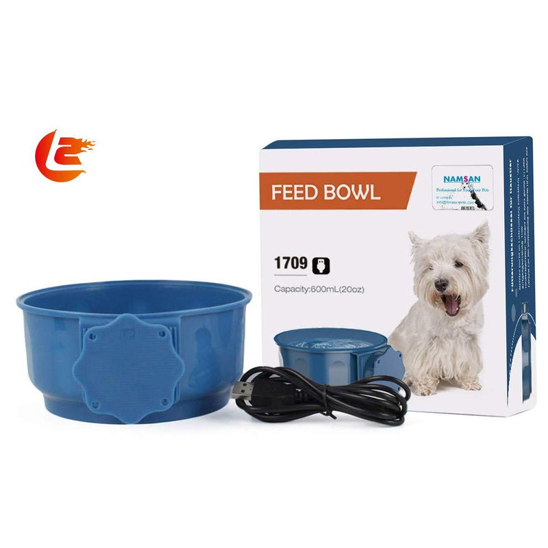 [Australia] - Namsan Heated Pet Bowl Cage Hanging Dog Thermal-Bowl Barn Cat Heating Feeder, USB Cable Energize, Without Adapter 