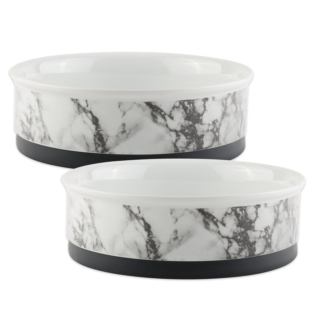 Bone Dry Elegant Marble Design Ceramic Pet Bowl Small - PawsPlanet Australia