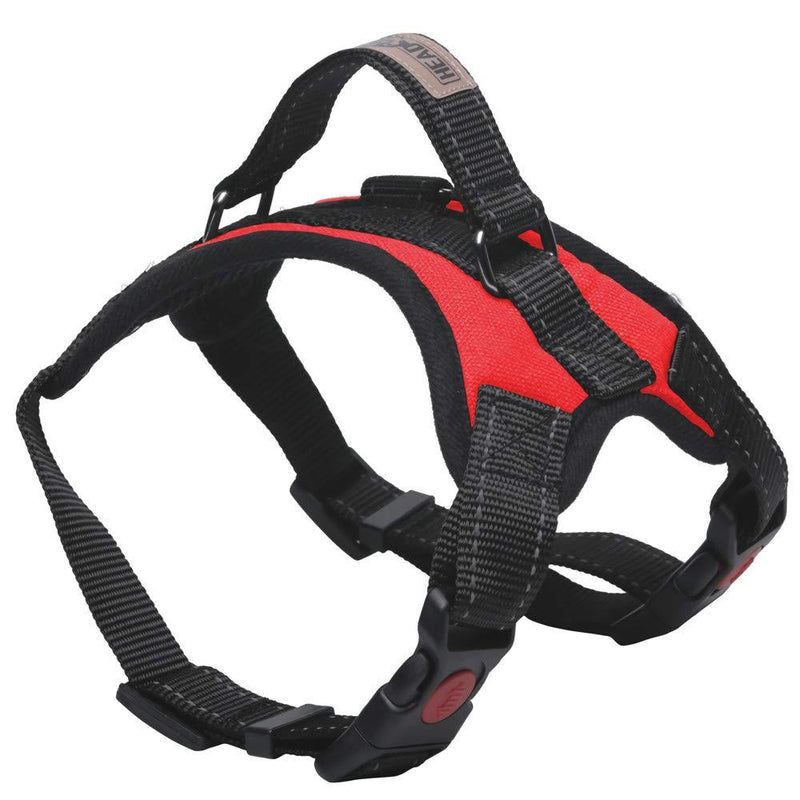 [Australia] - Head Tilt Adjustable Padded Dog Harness Small Red 