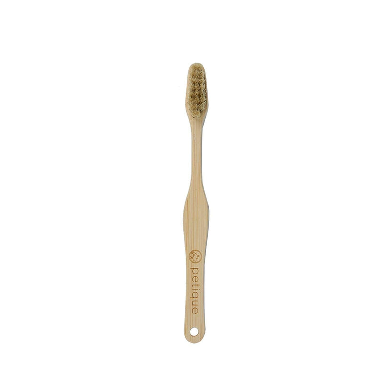 [Australia] - PETIQUE Eco Bamboo Toothbrush for Small Pets, Natural, One Size (TB01000003) 