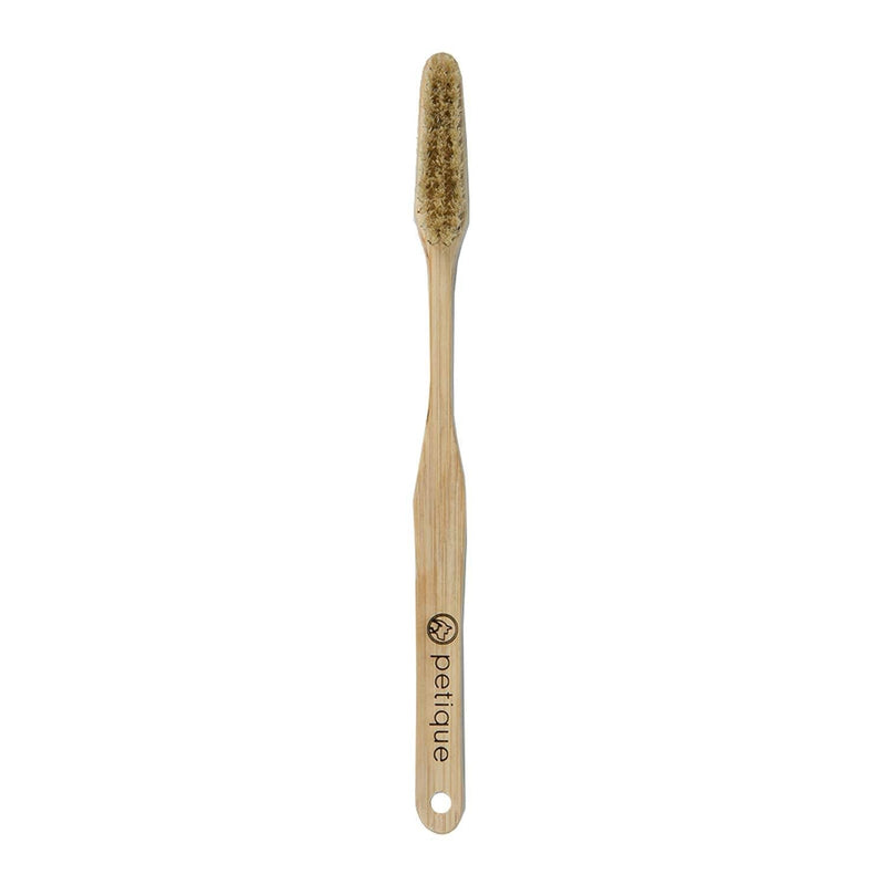 [Australia] - PETIQUE Eco Bamboo Toothbrush for Large Pets, Natural, One Size (TB01000006) 