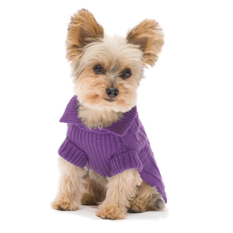 Stinky G Dog Aran Sweater #08 Violet - PawsPlanet Australia