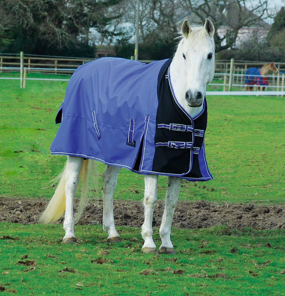 Rhinegold Elite Storm Rug(inc neck cover) Mediumweight 200gsm polyfill Sapphire 5'3" - PawsPlanet Australia