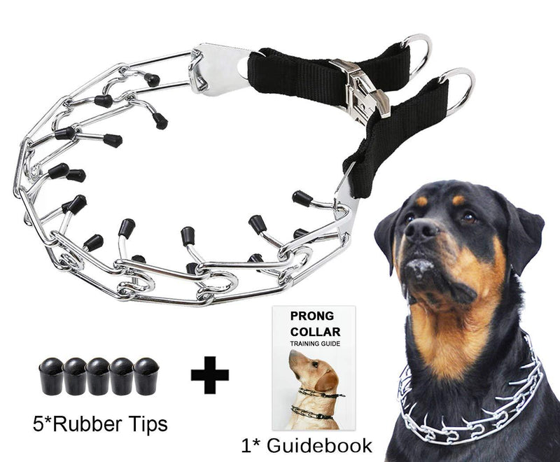 [Australia] - Mayerzon Dog Prong Training Collar, Stainless Steel Choke Pinch Dog Collar with Comfort Tips (Collar) 