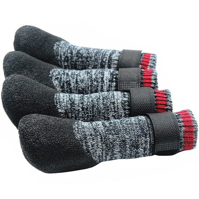 Mihachi Dog Socks Rubber Sole Paw Protectors with Velcro Straps Traction Control Anti-Slip Waterproof Boots Winter Paw Protectors Small(4 Count) - PawsPlanet Australia