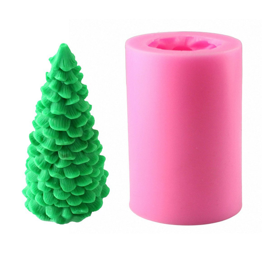 3D Christmas Tree Candle Mold - MoldFun Christmas Party Silicone Mold for Fondant, Fimo Clay, Soap, Chocolate, Cake Decoration - PawsPlanet Australia