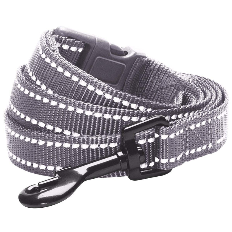Blueberry Pet Durable 3M Reflctive Dog Lead 150 cm x 1.5cm in Neutral Gray, Small, Leads for Dogs, Matching Collar Available Separately 1.5cm x 150cm Neutral Gray with 3M Reflective Material - PawsPlanet Australia