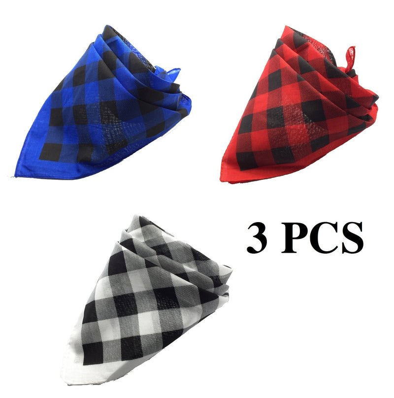 [Australia] - FUNPET 3 Pcs Dog Bandana Bibs Scarfs Accessories for Medium and Large Pet Dogs 