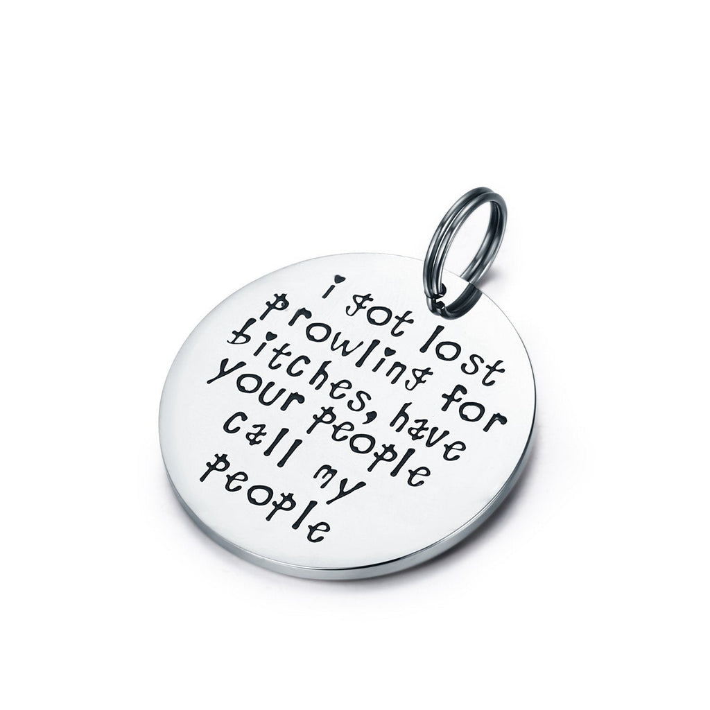 [Australia] - Udobuy Funny Pet Tag, Funny Dog Tag, Stainless Steel Pet Tags, Dog Collar Tag, Prowling for Bitches 