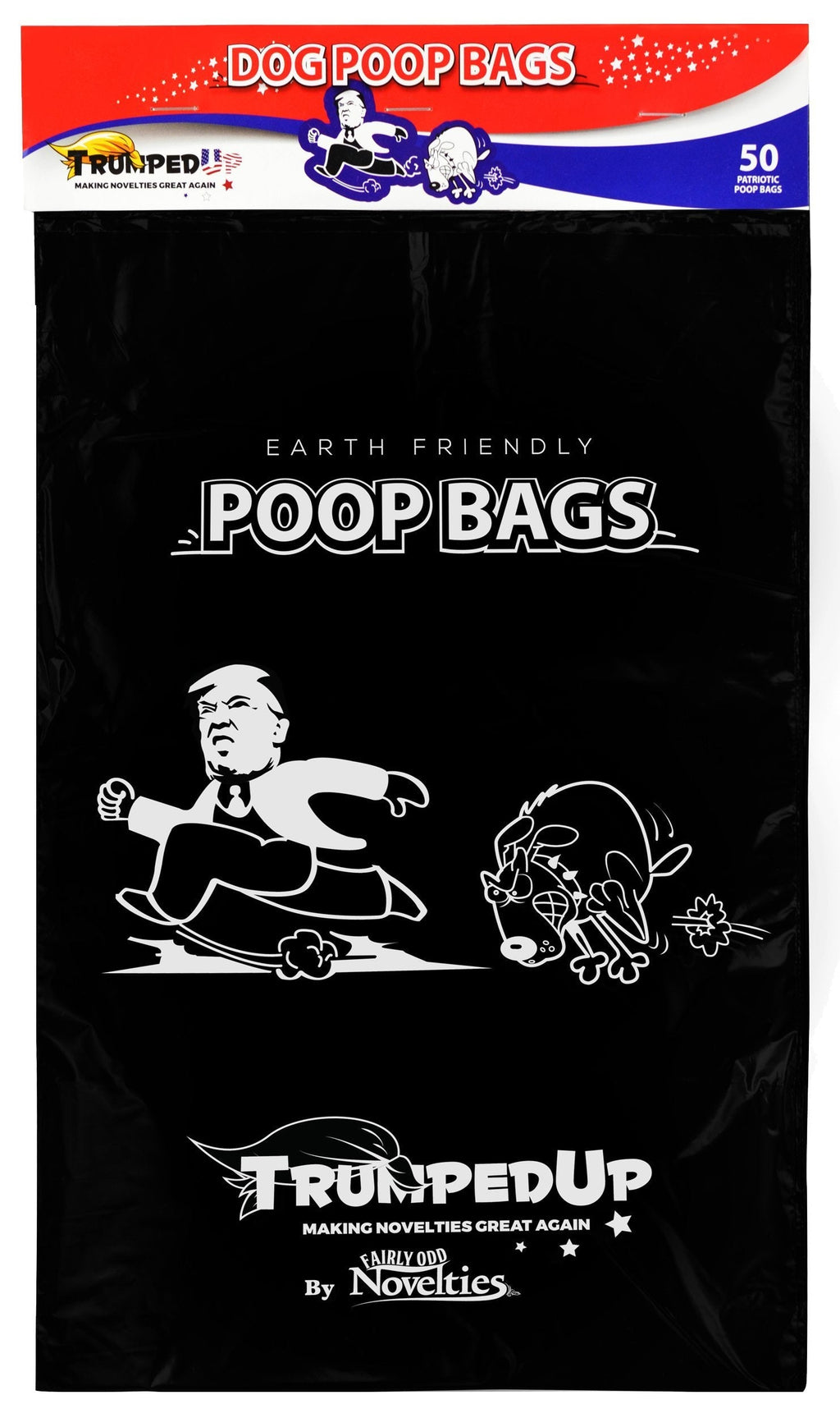 [Australia] - Donald Trump Dog Poop Pet Waste Bags Novelty Gag White Elephant Gift - Qty 50 