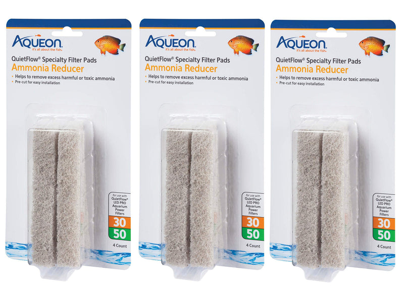 [Australia] - (3 Pack) Aqueon Ammonia Reducing Filter Pad 