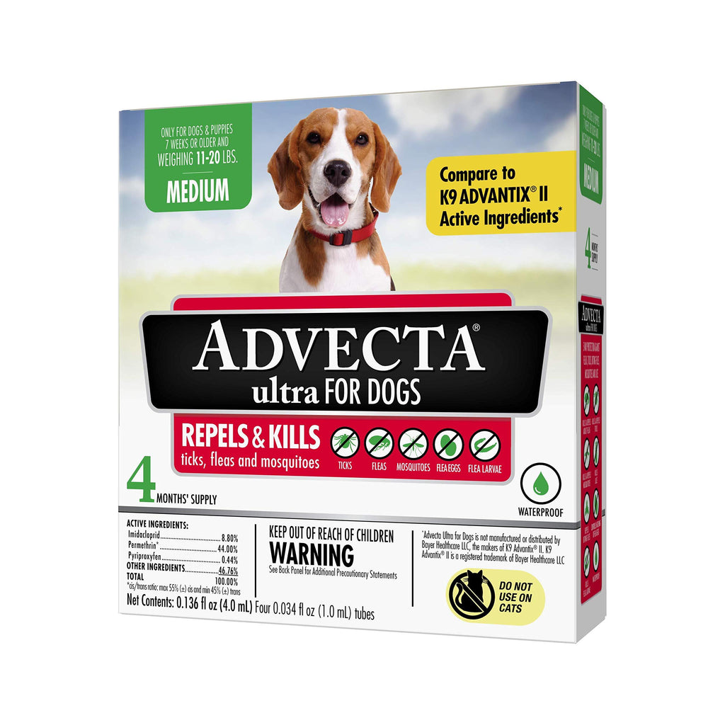 Advecta Ultra Flea & Tick Topical Treatment, Flea & Tick Control for Dogs Medium - PawsPlanet Australia