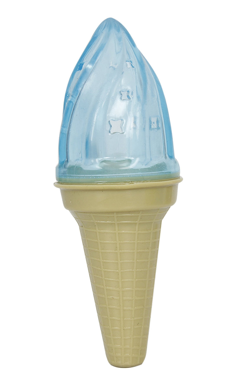 [Australia] - Pet Life Ice Cream Cone Cooling 'Lick and Gnaw' Water Fillable and Freezable Rubberized Dog Chew and Teether Toy Blue One Size 