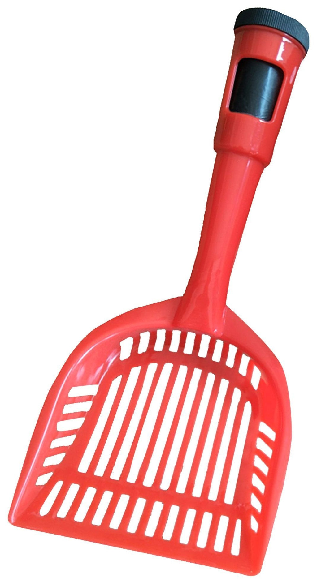 [Australia] - Pet Life Poopin-Scoopin Dog and Cat Pooper Scooper Litter Shovel with Built-in Waste Bag Handle Holster Red One Size 