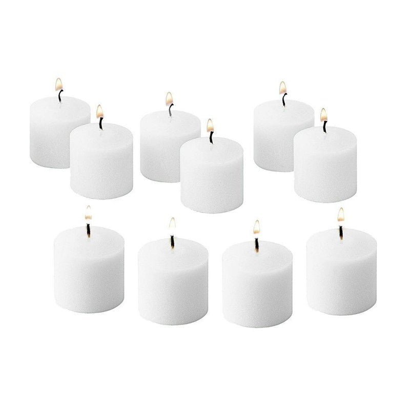 D'light Online Unscented Votive Candles - for Birthdays, Baby Shower, Home Decoration and Weddings (White, 10 Hour - Set of 12) White - PawsPlanet Australia