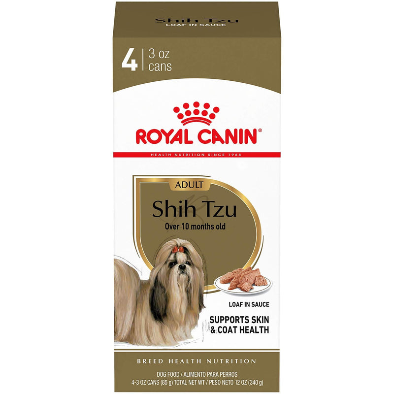 Royal Canin Breed Health Nutrition Shih Tzu Wet Dog Food Loaf in Sauce 3 oz Can (Pack of 4) - PawsPlanet Australia