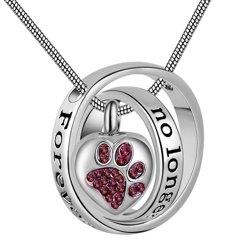 Cring Coco Womens&Mens No Longer by My Side,Forever in My Heart Carved Locket Cremation Urn Necklace for mom & dad pet - PawsPlanet Australia
