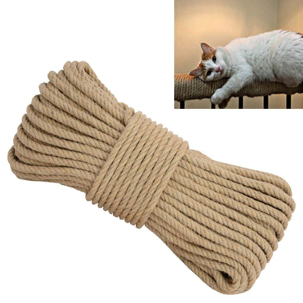 Aoneky Replacement Cat Scratching Post Sisal Rope - Hemp Rope for Cat Tree and Tower 1/4'' 164 Ft - PawsPlanet Australia