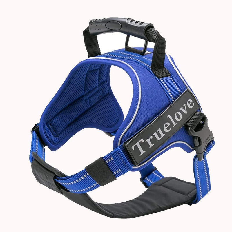 [Australia] - TRUE LOVE Truelove Dog Harness No-Pull Reflective Stitching Ensure Night Visibility, Outdoor Adventure Big Dog Harness Perfect Match Puppy Vest TLH5753 Now Available in 6 Colors 6 Sizes XS Royal Blue 
