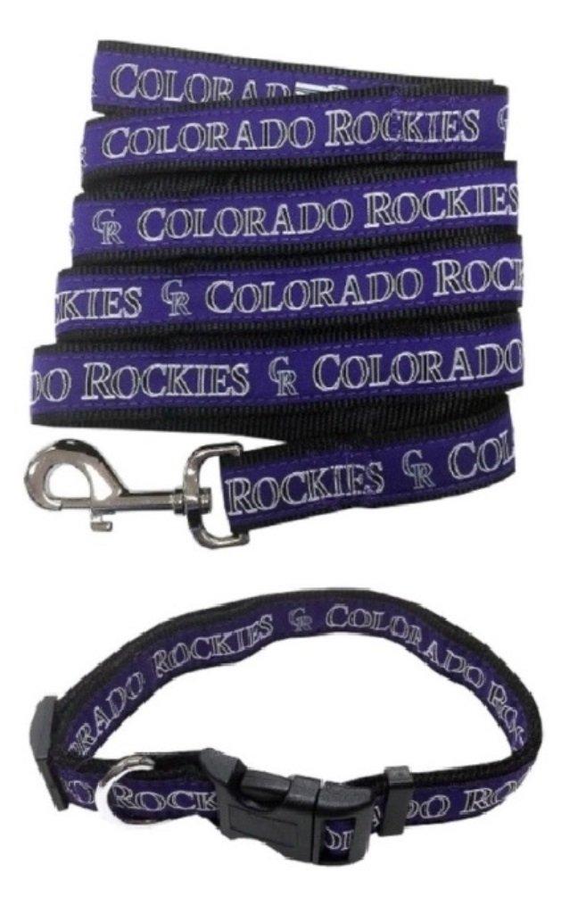 [Australia] - Pets First Colorado Rockies Nylon Collar and Matching Leash for Pets (MLB Official Size Small 