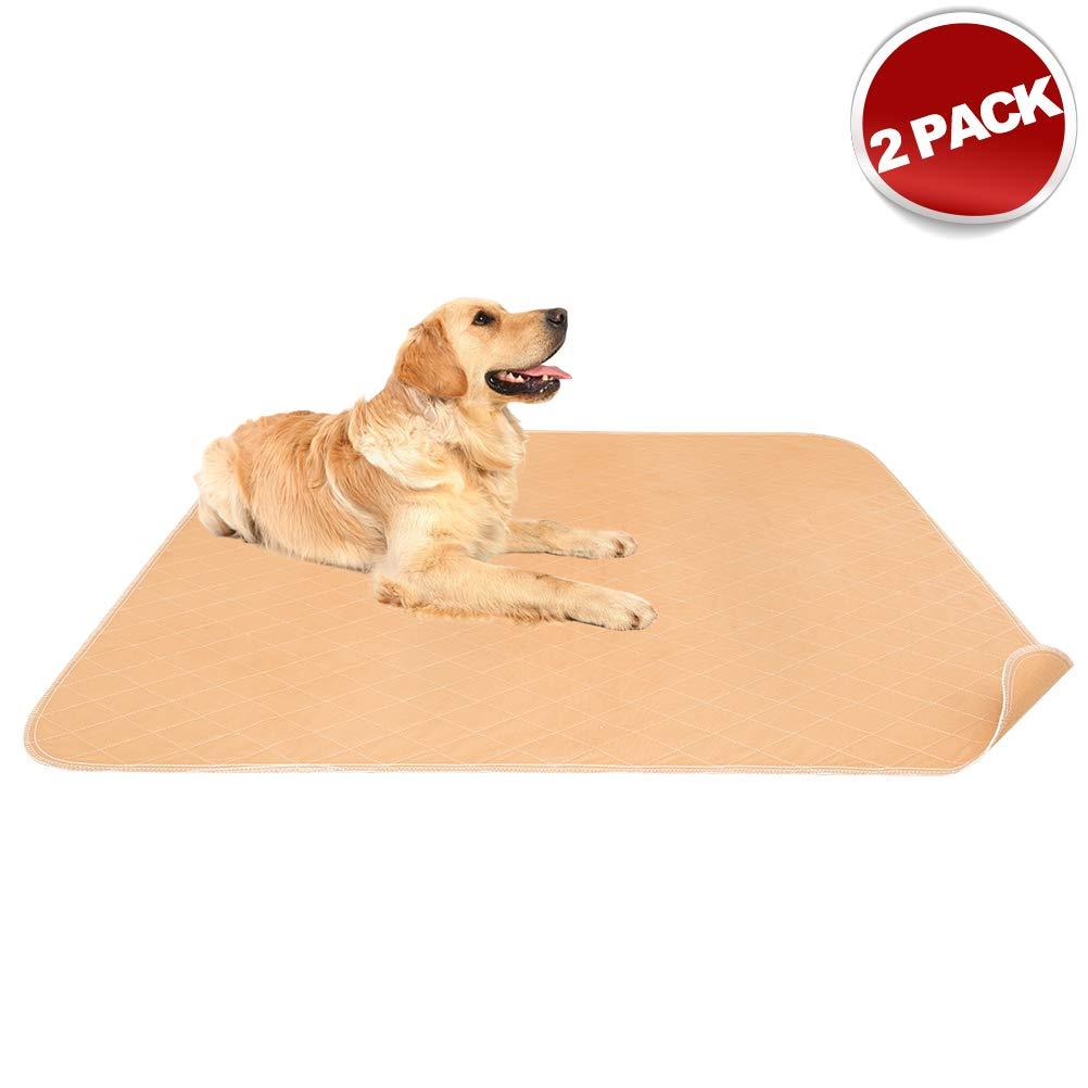 [Australia] - Mihachi 2 Pack Washable Pee Pads for Dogs - 41"x 36" with Anti-Slip Backing, Reusable Dog Training Pee Pads, Waterproof Bed Mat 2 Pack (41"x36") 