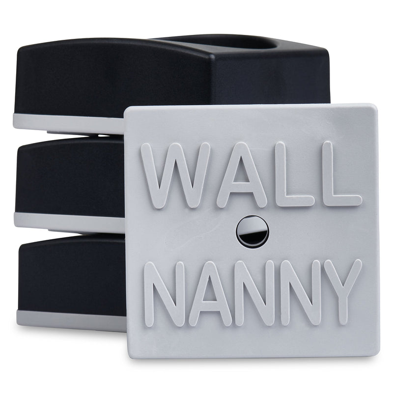 Wall Nanny Mini (4 Pack - Made in USA) Smallest Low-Profile Wall Protector for Baby Gates - Perfect in Doorways - Best Saver Cups Guard Pad Trim & Paint for Child Dog Pet Pressure Gate (Black) Black - PawsPlanet Australia