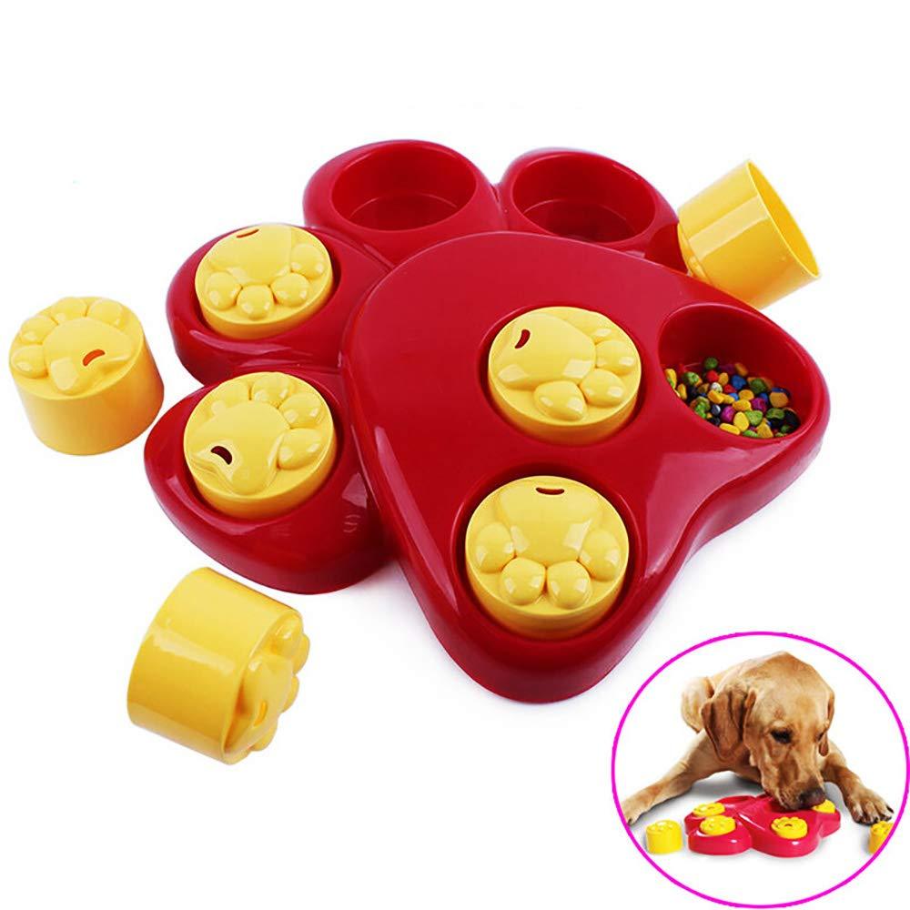 [Australia] - kathson Dog Interactive Games Puzzle Toys Dog Food Dispenser Puppy Fun IQ Educational Treat Box Slow Feed Bowl Nontoxic Food Dispensing Plate Dish Puzzle Toys for Small Medium Large Dogs Training Play 