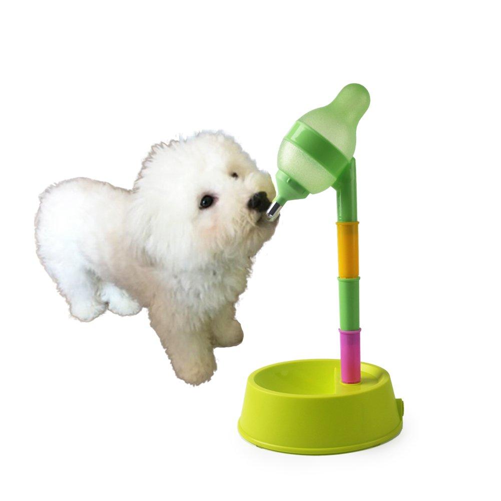 [Australia] - NACOCO Pet Standing Water Dispenser Cat Dog Standing Bowl with Detachable Pole Automatically Feeding Water Height Adjustable (Green) Green 