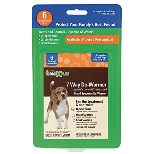 Sergeant's Pet Care Products Worm x Plus 7 Way De-Wormer Small Dog 6Ct - PawsPlanet Australia