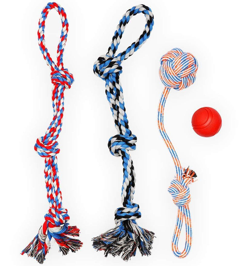 XL Dog Rope Toys for Aggressive CHEWERS - Large Dog Ball for Large and Medium Dogs - Benefits Non-Profit Dog Rescue - Large Floss Rope for Dogs Dental Health - 100% Cotton Rope Toy for Large Dogs - PawsPlanet Australia