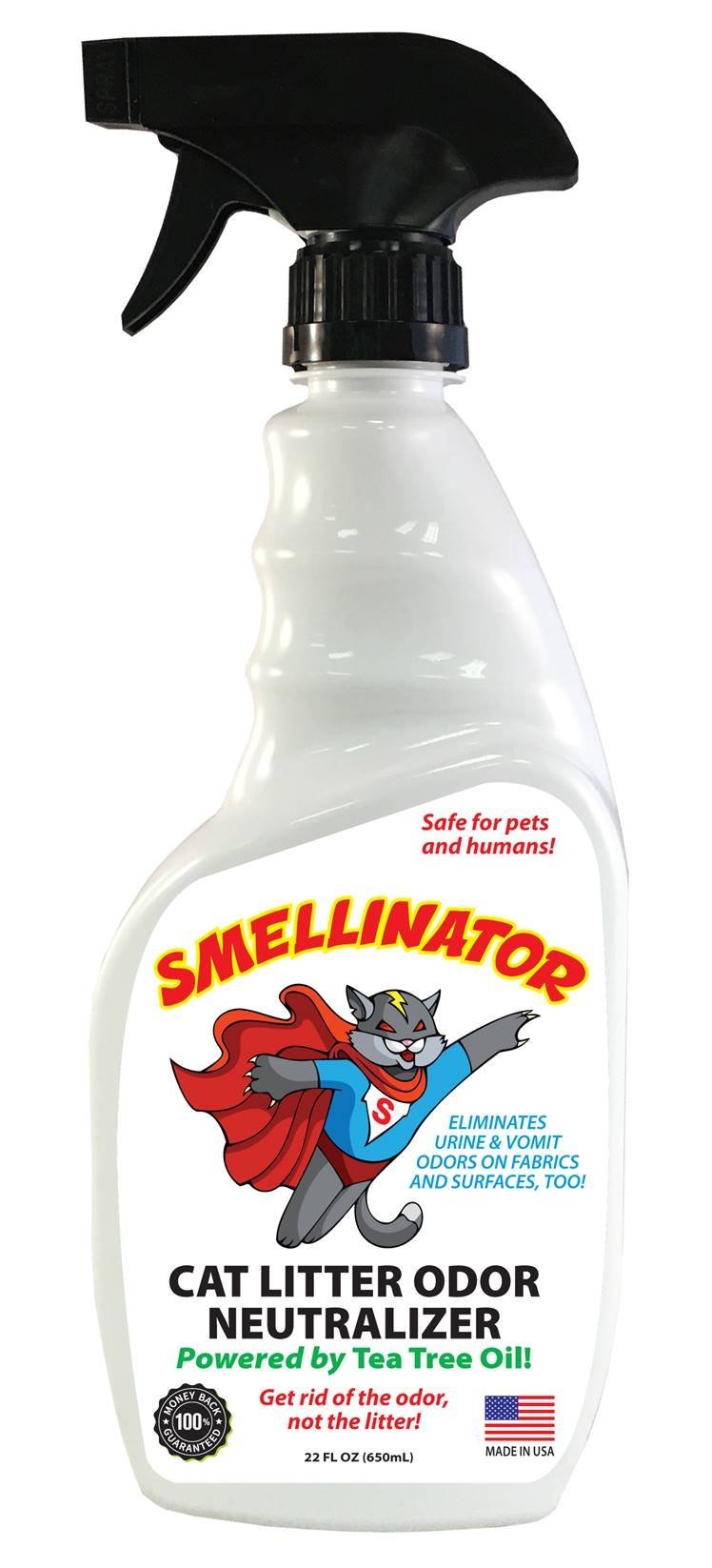 [Australia] - Smellinator - Cat Urine and Vomit Odor Neutralizer - Effective Cat Litter Odor Eliminator - 22oz Spray Bottle - Works on Animal or Human Vomit, Feces or Urine - Safe for Pets and Human Contact 