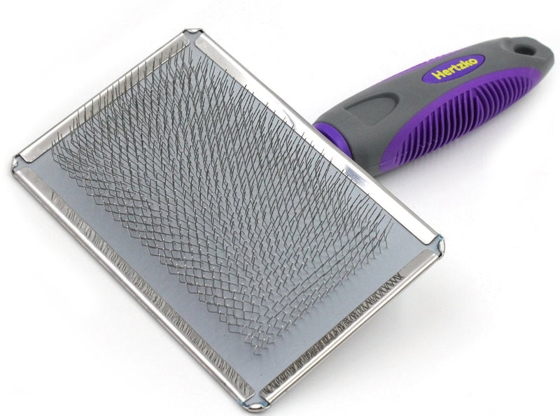 [Australia] - Hertzko Slicker Brush for Dogs and Cats Pet Grooming Dematting Brush Easily Removes Mats, Tangles, and Loose Fur from The Pet’s Coat 